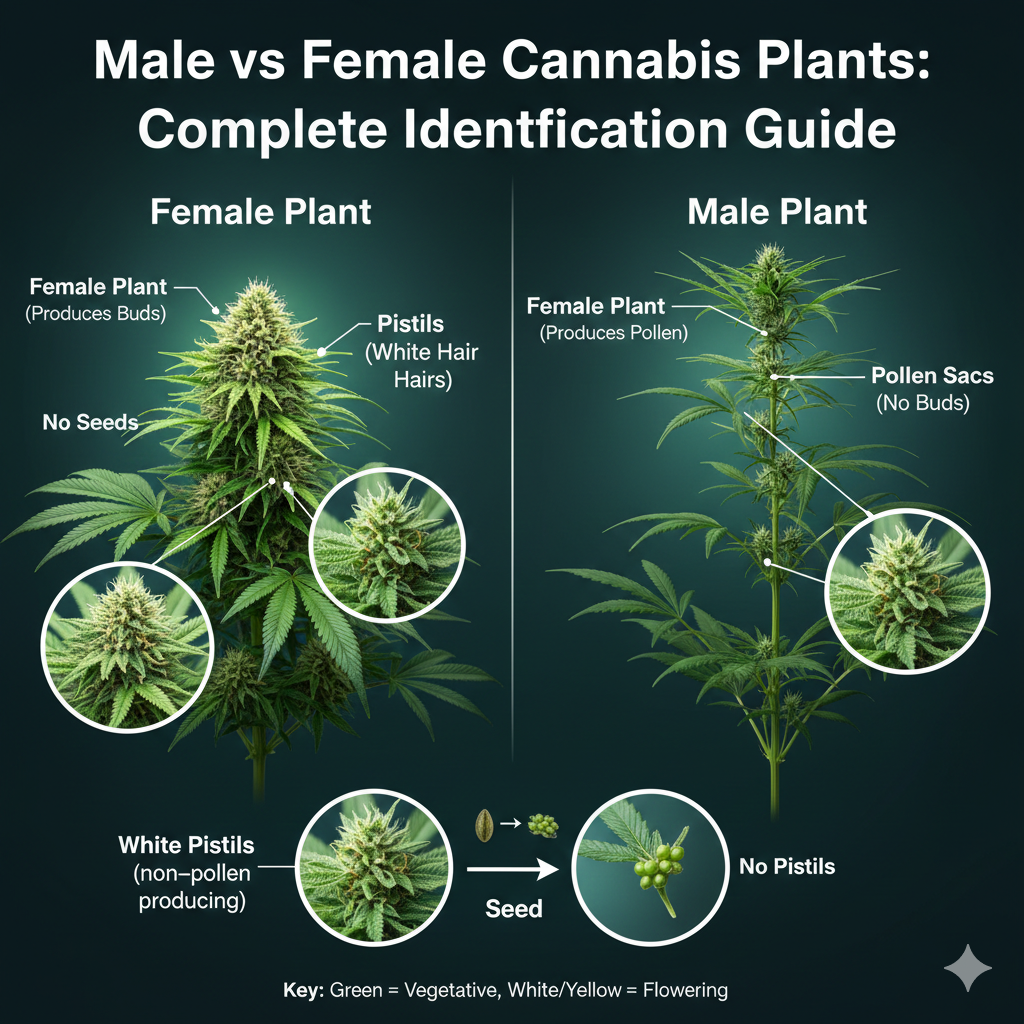 Male vs Female Cannabis Plants