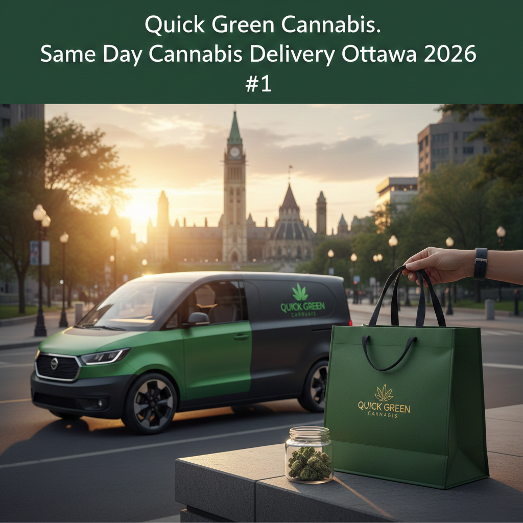 Same day cannabis delivery in Ottawa Ontario - QuickGreen dispensary service
